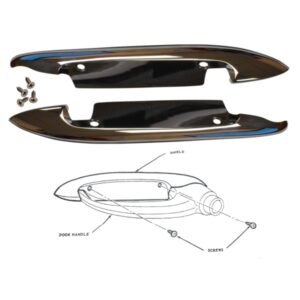 1955-59 Chrome Exterior Door Handle Scratch Shields