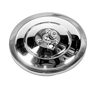 1947-70 Exterior Mirror Head Chrome 5" Ribbed Back