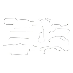 1995-98 1 ton 2wd Crew Cab Long Bed Truck With Dual Rear Wheels Stainless Steel Brake Line Set