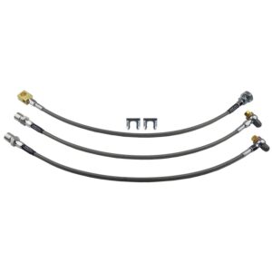 1988-98 Stainless Steel 3piece 4wd Brake Flex Hose Set
